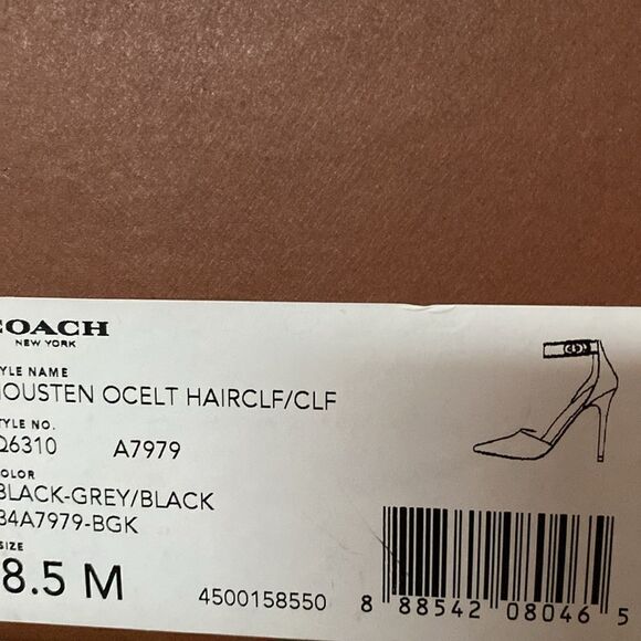 ❤️BRAND NEW Coach Houston Ocelt Calf Hair Calfskin Heels - Picture 12 of 13